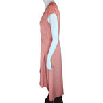 Madison Womens Medium Peach Polka Dot Wrap Dress With Belt V Photo 4