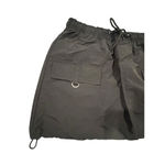 Refuge Cargo Mini Skirt Women's Size L Black Elastic Waist Pockets Casual NEW Photo 1