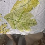 John Paul Richard Tropical Pure Linen Skirt Sz 14 Leaves Hibiscus Beach Umbrella Photo 5