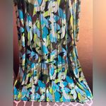 LOGO By Lori Goldstein  Multicolor Leaf Print Maxi Dress Photo 9