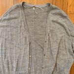 Free People  TGIF Slouchy High-Low Snap Front Cardigan in Heather Gray Size XS Photo 3