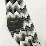 Large Seas Bead stretch belt with wooden buckle Gray Photo 0