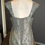 Tea Length Gray Mother of the Bride Dress Chiffon Jacket Corset Back Size 12 NEW Photo 5