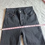 Aritzia Denim Forum The Arlo High Rise Straight Leg Jeans Black 25 Photo 6