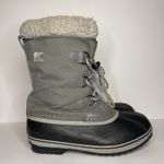 Sorel  Women's 7 Winter Carnival Pewter Gray Black Snow Boots Waterproof Faux Fur Photo 0