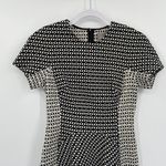 LELA ROSE Micro Check Flared A Line Dress Black Size 2 Photo 1