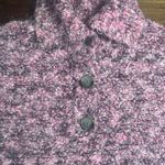 Free People Stellar Textured Knit Button Neck Collared Sweater Pink Soft Large Photo 8