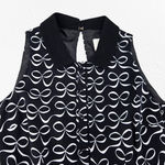 Kate Spade  Mackenna Black White Bow Print Dress Size 0 Sleeveless A-Line Dress Photo 1