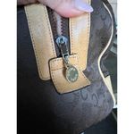 Authentic CELINE C Horse Carriage Hand Boston Bag Canvas Leather Brown Photo 5