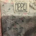 Vintage 80s Appel nightgown cottagecore floral embroidered full length satin Size M Photo 3