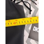 DKNY  Black Fringe Shoulder Mini Dress – Size 4 – Embellished Sleeves, Sleek Photo 4