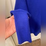 Anthropologie  Women’s Royal Blue Knit Sweater oversized size small Photo 4