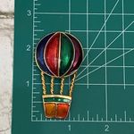 Vintage Unsigned Colorful Enamel Got Air Balloon Brooch New (Old Stock) Photo 4