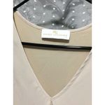 Amanda Uprichard  Mini Dress Long‎ Sleeve V Neck Tie Detail Beige Size S Photo 2