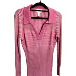 H&M Women's Pink Rib-Knit Collared Bodycon Dress Size M Photo 5