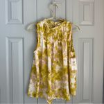 Joie NWT  Summer Porcelain Print Sleeveless Smocked Neck Satin Fern Top.‎ Small Photo 3
