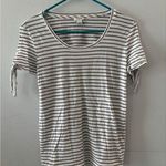 J.Crew  Top Women's Small Striped Cotton Tie Sleeves Nautical Preppy Country Club Photo 0
