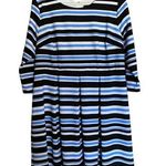 Lane Bryant  Womens Plus Size 16 Multicolor Stripe Textured Fit & Flare Dress Photo 0