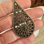 Charming Charlie green teardrop statement earrings Photo 3