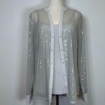 White House | Black Market Sheer Sequin Button-Down Blouse & Cami Women’s Small Photo 7