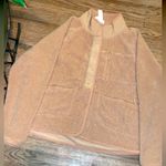 PINK - Victoria's Secret Pink vs fleece Sherpa tan jacket winter Holiday casual cozy fleece Photo 1