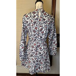 ZARA  Medium Floral Boho Textured Dress w. key hole and cut outs on neckline Photo 9