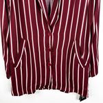 Reformation NEW Graphite Blazer Dress in Kismet Maroon Striped Size 2 Photo 7