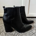 Marc Fisher Alva Pointy Toe Leather Women’s Black Boots Size 9 Photo 2