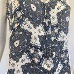 ALC Frank A.L.C. Patterned Button Down Silk Sleeveless Blouse Photo 3