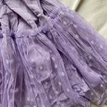 light pastel purple polka dot beachy halter dress Size M Photo 3