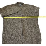 Alpaca Knit Sweater Open Front Cardigan Marbled Brown Medium Photo 4