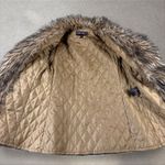 Linea Donatella VTG Y2K Suede Leather Coat Fur Trim Penny Lane Shaggy Boho Mob Wife Sz S Photo 1