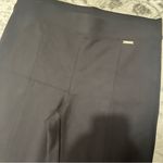 Tahari  Black Ponte Knit Pull On Legging Pants Split Cuff Size Medium Photo 2