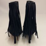 Newport News  Black Suede Fringed Boots Size 7 B13 Photo 5