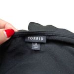 Torrid  Black Midi Jersey Tie-Front 3X Plus Size Knee Length 3/4 Sleeve V-Neck Photo 8