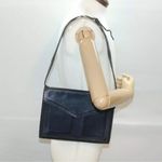 Yves Saint Laurent Dark Navy Leather Shoulder Bag Black Photo 10