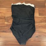 J.Crew  Black Ruched Bandeau One Piece Swimsuit Size M Photo 1