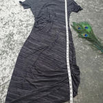 Athleta  Downtown Gray Ruched Midi Dress Photo 7