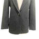 J. CREW Wool Blend Dark Academia Blazer Jacket Preppy Charcoal Gray size 4 Photo 1