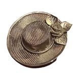 Vintage Silver Mesh Floral Hat Brooch Pin Costume Jewelry Photo 4