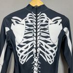 Skeleton Bodysuit Halloween Costume Small / Medium Women Long Sleeves Bones Black Photo 2