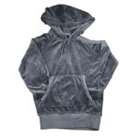 Hudson Velour Sweatshirt Size XS Gray Cold Shoulder Hoodie Pocket Stormy Weather Photo 1