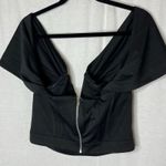 Sugar Lips  Black Off the Shoulder Back Zip‎ Closure NWT V Neck Cap Sleeve Medium Photo 2