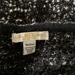 Love by Design Womens Sweater sz M Black White Stretch Pockets Full Zip Cardigan Photo 8