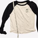 RVCA Long Sleeve Raglan Tee Women’s Size L Balance of Opposites Palm Graphic Photo 4