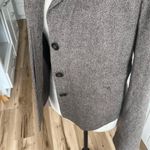 Ann Taylor  Women's Blazer Size 8 Brown Twill Long Sleeve Zippered Pockets Photo 7