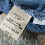 Cloth & Stone  Cotton Sleevless Collared shirt dress blue white size medium Photo 4