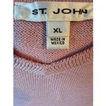 St. John  Wool Blend Santana Knit V-Neck Tank In Frosted Rose Size XL Photo 4