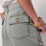 FAHERTY Organic Cotton Sage Green Raw Hem Cargo Utility Pants | 30 Photo 6