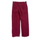 RSQ Women'sSize 26 Low Rise Wide Leg Cargo Jeans Garnet Baggy Y2K Photo 4